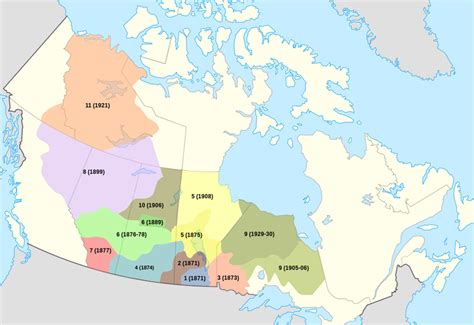 map of canadian treaties