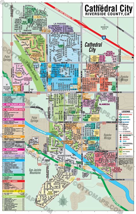 Map Of Cathedral City Ca