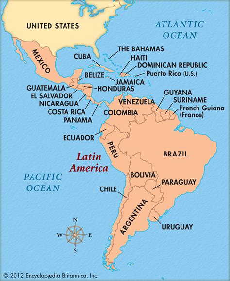 map of central and south america in spanish