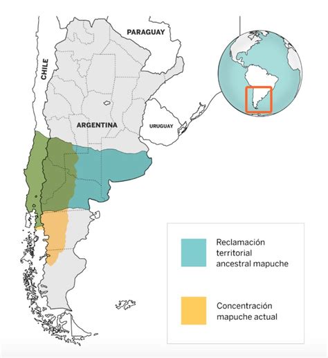 map of chile mapuche region