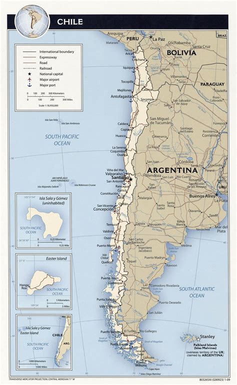 Map Of Chile Printable