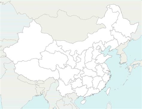 Map Of China Blank Printable
