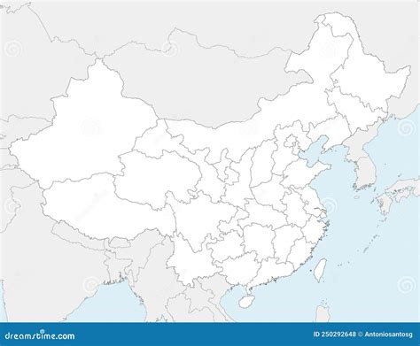 Map Of China Blank Provinces Printable