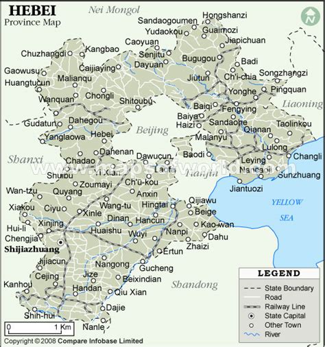 Hebei China Map