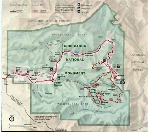 map of chiricahua national monument