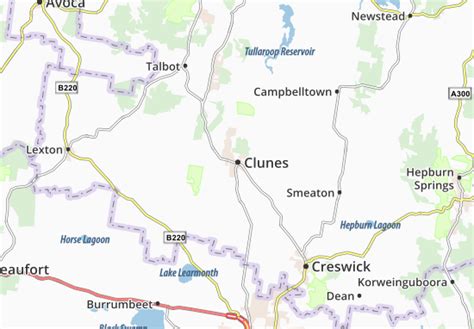 map of clunes victoria