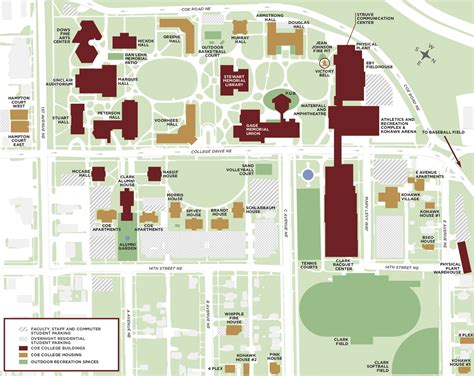 map of coe college
