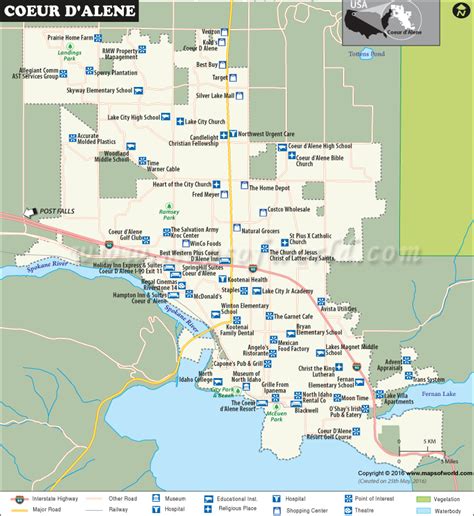 Map Of Coeur D Alene
