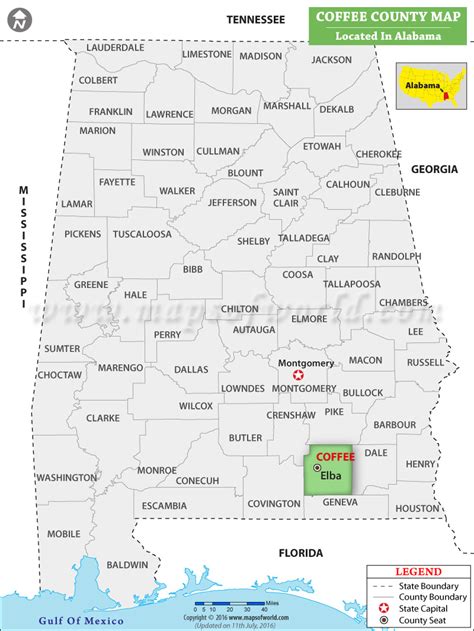 Map Of Coffee County Alabama