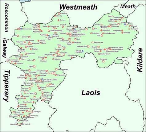 map of county offaly