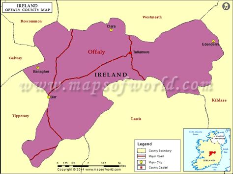 map of county offaly ireland