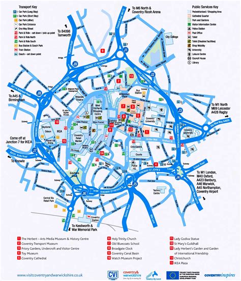 map of coventry city centre