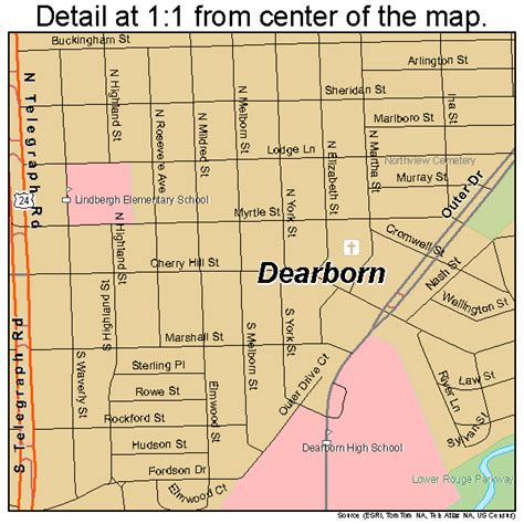 Map Of Dearborn Heights Mi