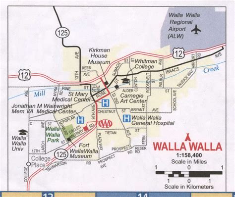 Map Of Downtown Walla Walla