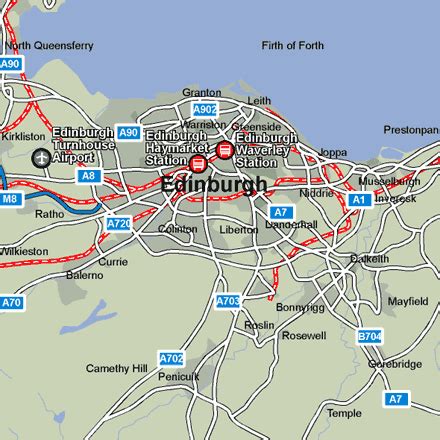 map of edinburgh train stations