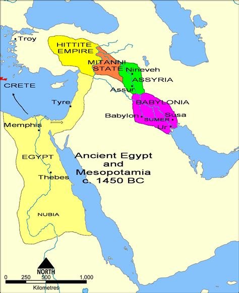 map of egypt and assyria