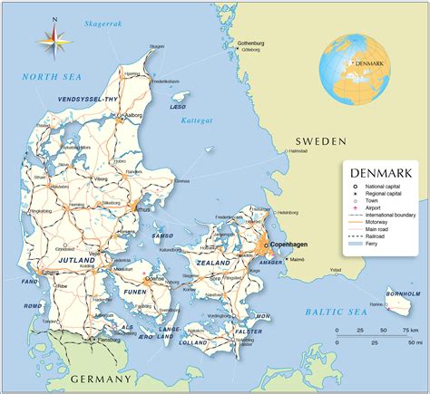 map of europe denmark