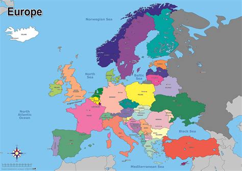 map of europe easy
