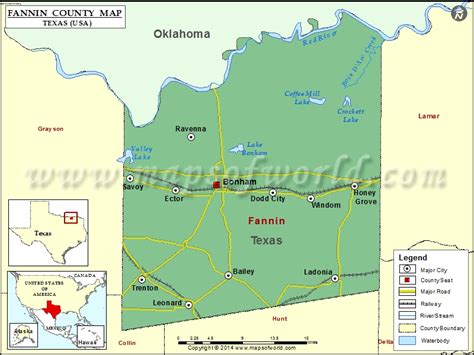 Map Of Fannin County Texas