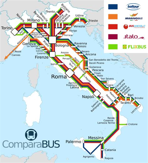 map of flixbus pick up in ravenna italy