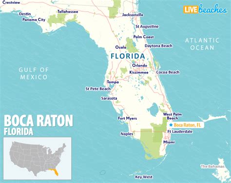 map of florida showing boca raton