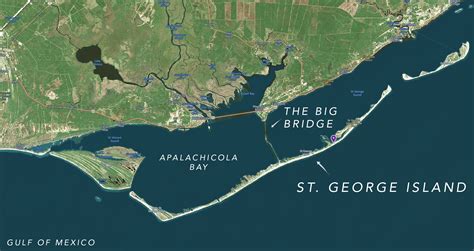 map of florida showing st george island