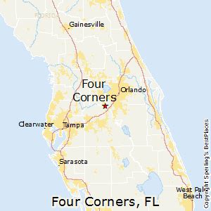 Map Of Four Corners Florida