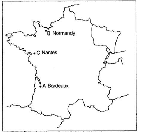 map of france for class 9