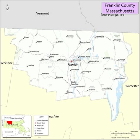 Map Of Franklin County Ma