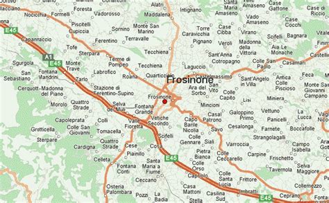 map of frosinone italy towns