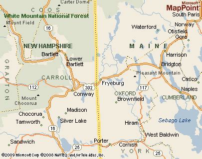 map of fryeburg maine area