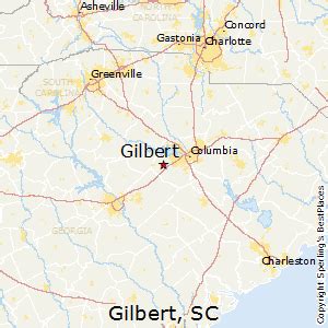 map of gilbert sc