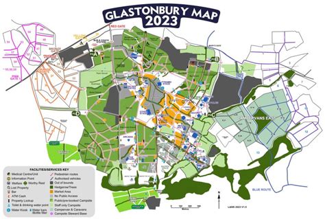 map of glastonbury festival 2023
