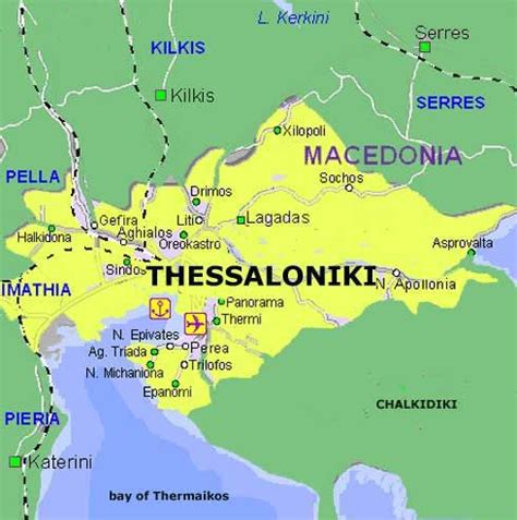 map of greece thessaloniki