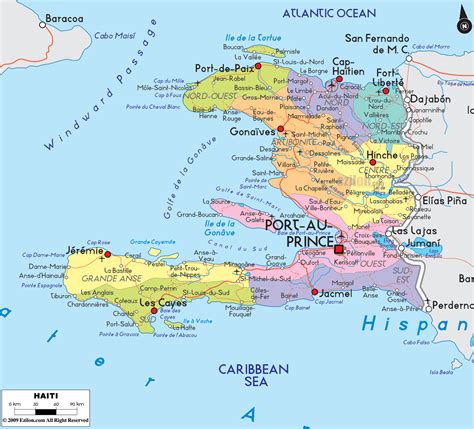 map of haiti and surrounding countries