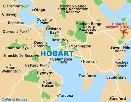map of hobart and surrounding suburbs