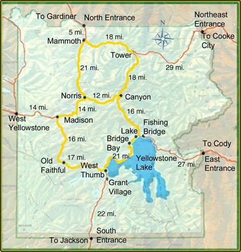 map of hotels inside yellowstone