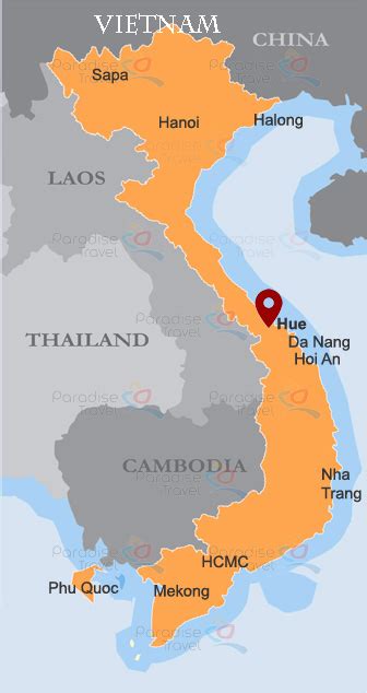 map of hue vietnam