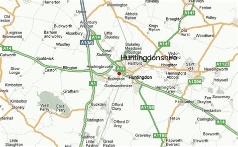 map of huntingdon uk