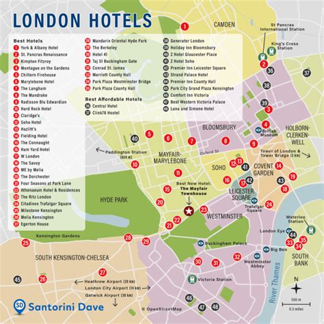 map of hyatt hotels london