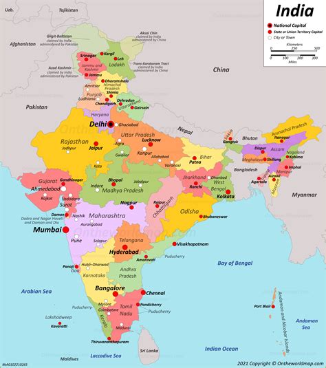 India Maps Printable Maps of India for Download