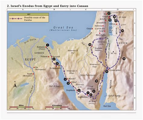 map of israel's wanderings