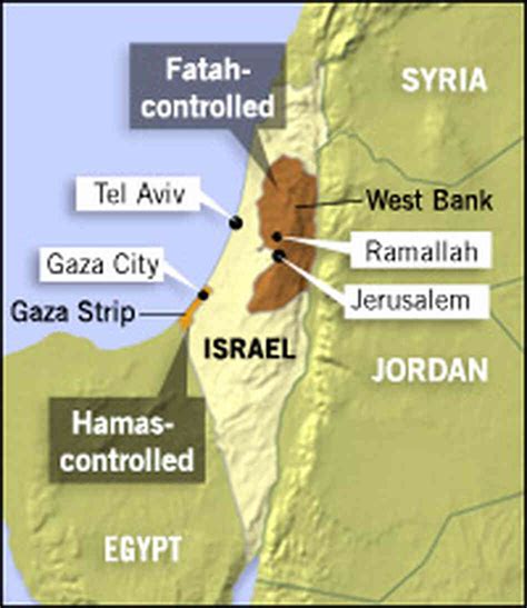 map of israel and gaza and hamas