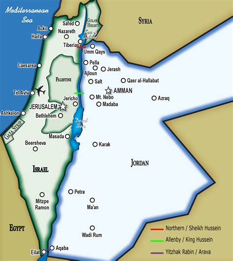 map of israel and jordan