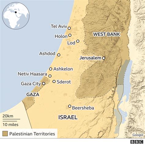 map of israel and palestine and hamas