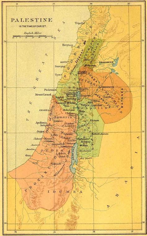 map of israel and palestine in biblical times