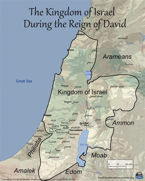 map of israel under david