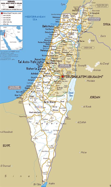 map of israeli cities
