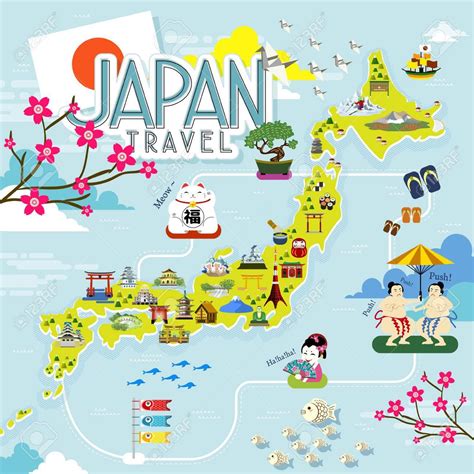 map of japan with cities and attractions