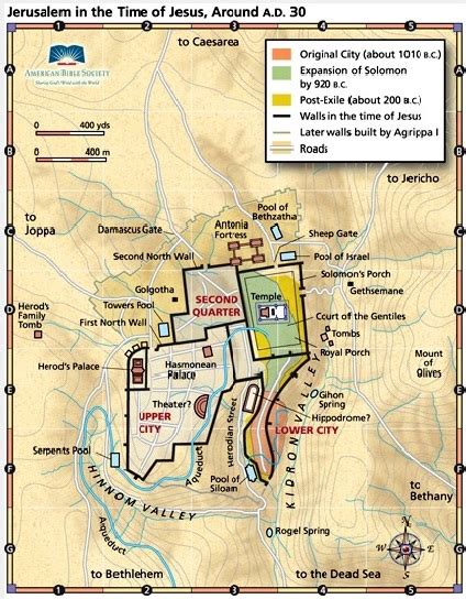 Map Of Jerusalem Sheep Gate